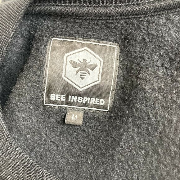 Bee Inspired Brand Signature Crew Sweatshirt B33 Black Medium Athletic Unisex - Picture 5 of 8